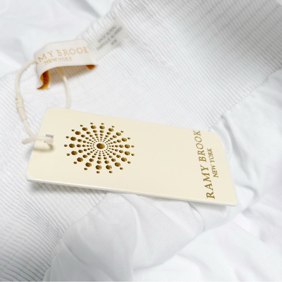 NWT Ramy Brook Pattie Bubble Skirt Pull On Mini Y2K Boho in Ivory White size M - Picture 8 of 11